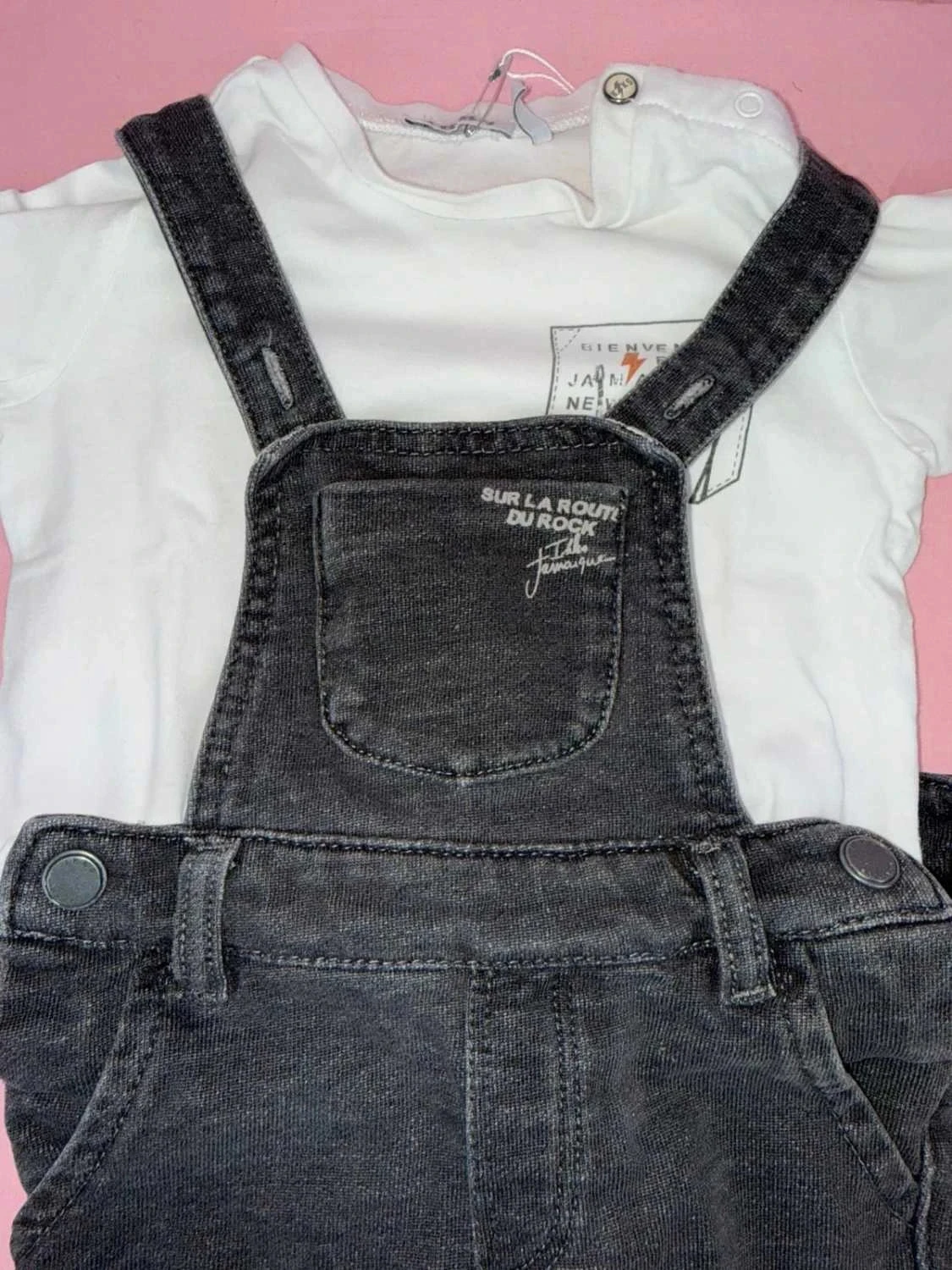Conjunto, camiseta, mono, niño ikks talla 12 meses – photo 3